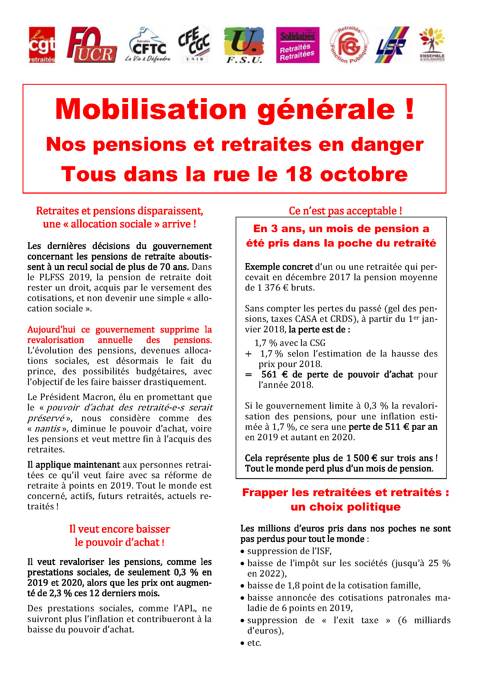 Tract 18 octobre Page 1