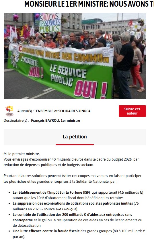 Capture ptition 1er ministre